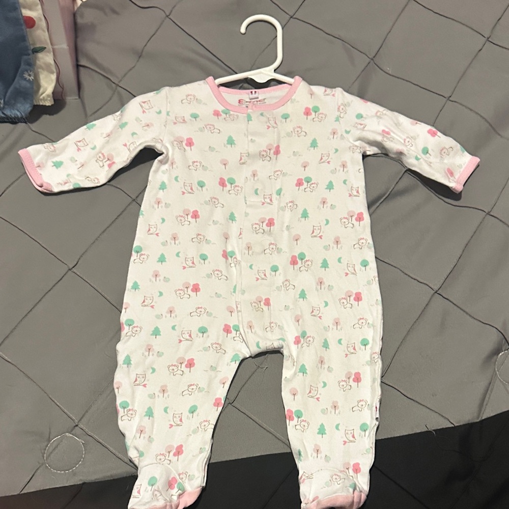 Magnetic Me Pink and White Footie with Playful Patterns